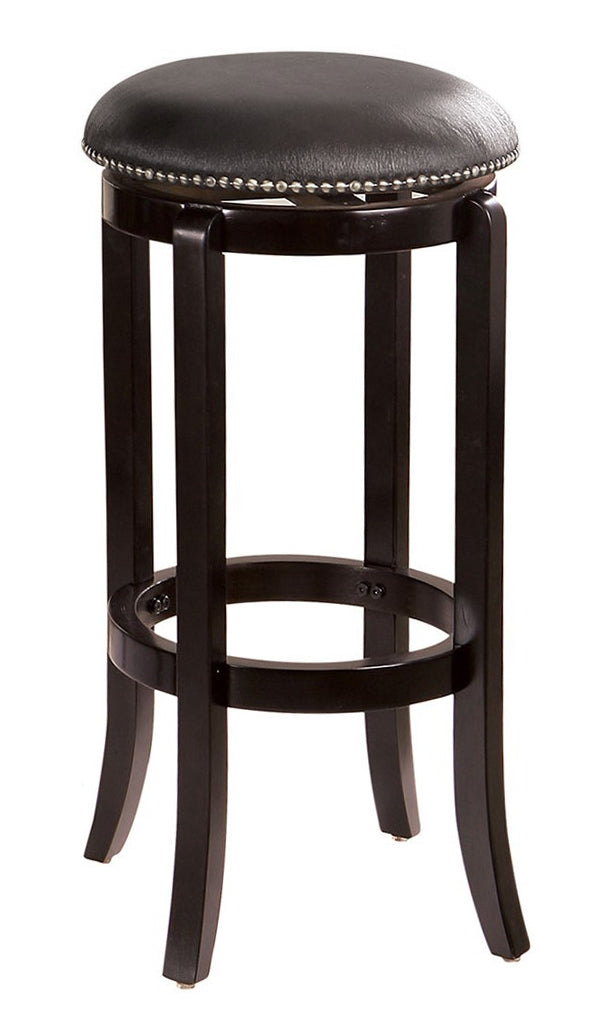 Florrie Espresso Wood 24" Swivel Counter Stool