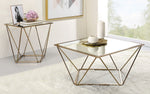 Fogya Mirrored/Champagne Gold Finish Metal Coffee Table