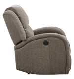 Foxcroft Brown Chenille Fabric Power Recliner