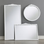 Francine Glossy White Wood Floor Mirror