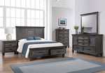 Franco 5-Pc Weathered Sage Wood King Storage Bedroom Set