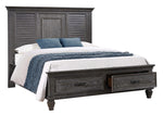 Franco 5-Pc Weathered Sage Wood King Storage Bedroom Set