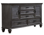 Franco 5-Pc Weathered Sage Wood Queen Storage Bedroom Set