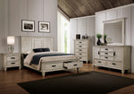 Franco Antique White Wood King Storage Bed