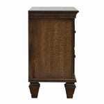 Franco Burnished Oak Wood 2-Drawer Nightstand