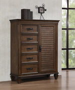 Franco Burnished Oak Wood Gentleman's Chest