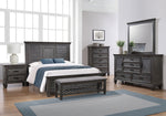 Franco Weathered Sage Wood King Panel Bed