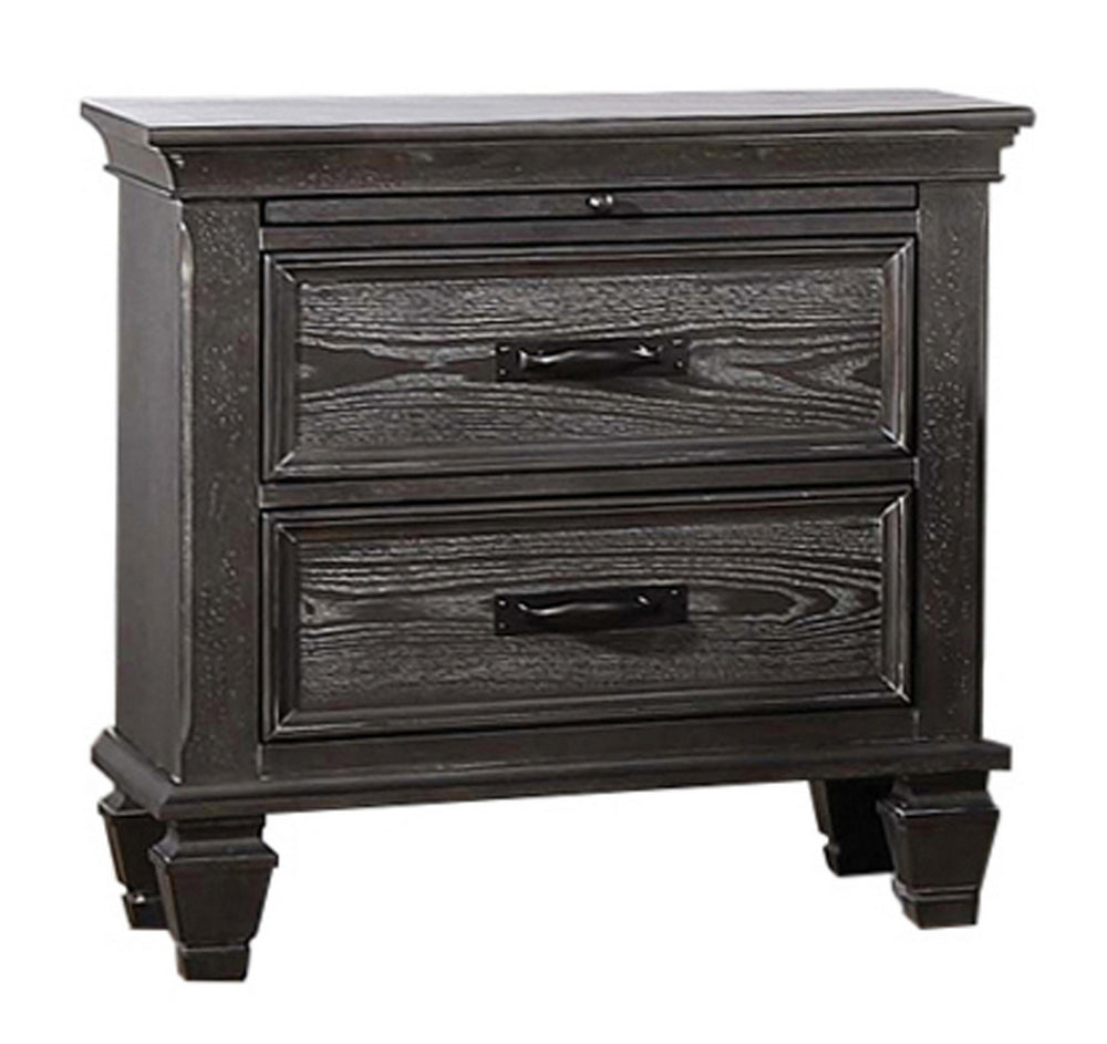 Franco Weathered Sage Wood 2-Drawer Nightstand