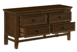 Frazier Park Brown Cherry Wood 4-Drawer Buffet