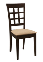 Gabriel 2 Tan Fabric/Cappuccino Wood Side Chairs