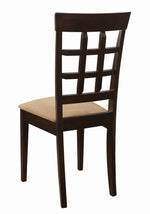 Gabriel 2 Tan Fabric/Cappuccino Wood Side Chairs