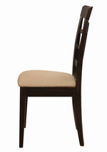 Gabriel 2 Tan Fabric/Cappuccino Wood Side Chairs