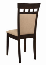 Gabriel 2 Tan Fabric/Cappuccino Wood Side Chairs