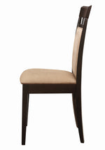 Gabriel 2 Tan Fabric/Cappuccino Wood Side Chairs