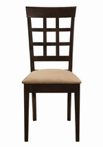 Gabriel 2 Tan Fabric/Cappuccino Wood Side Chairs