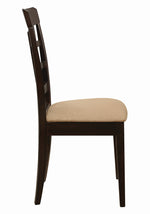 Gabriel 2 Tan Fabric/Cappuccino Wood Side Chairs