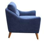 Gano Navy Blue Woven Fabric Chair