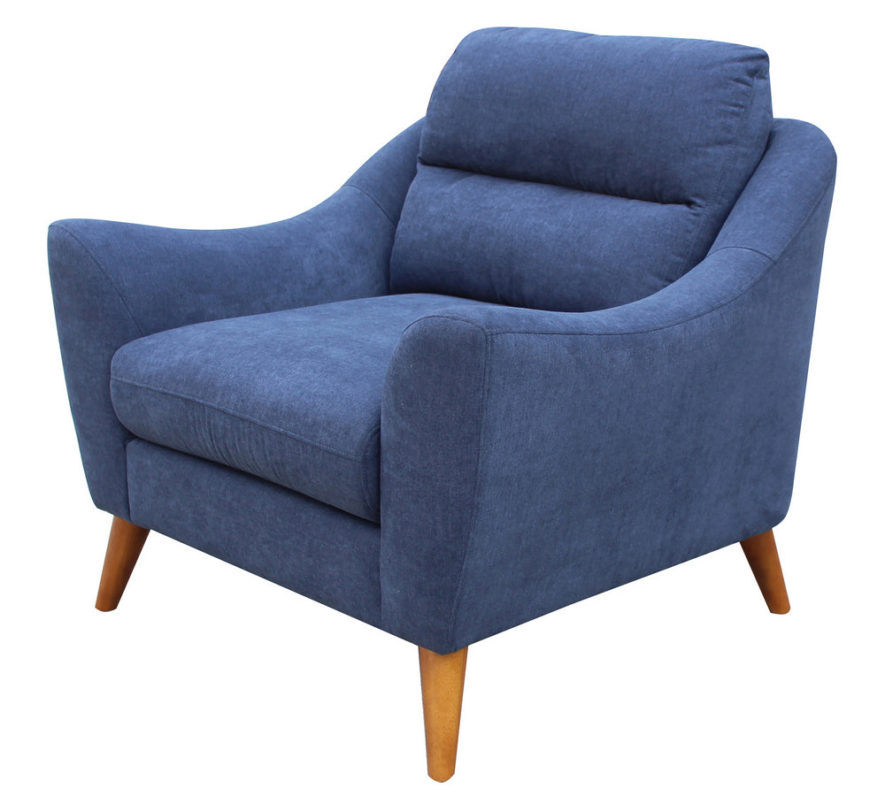 Gano Navy Blue Woven Fabric Chair