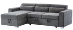 Gary 2-Pc Dark Grey Chenille LAF Sectional Sofa Bed