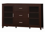 Geltrude Contemporary Cappuccino Wood Entertainment Center