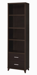 Geltrude Contemporary Cappuccino Wood Entertainment Center