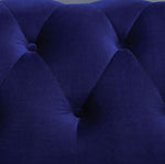 Giacomo Blue Velvet-Like Button Tufted Chair