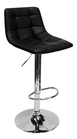 Ginny 2 Black Faux Leather/Metal Bar Chairs