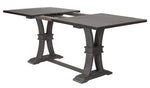 Gisselle Rustic Gray Wood Extendable Counter Height Table