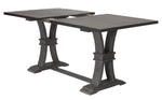 Gisselle Rustic Gray Wood Extendable Counter Height Table