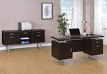 Glavan Contemporary 2-Pc Cappuccino Wood Office Set