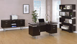 Glavan Contemporary Cappuccino Wood Office Desk