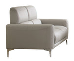 Glenmark Taupe Leatherette Loveseat