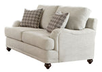 Glenn 2-Pc Light Grey/Grey Fabric Sofa Set (Oversized)