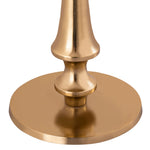 Gold Goathide Side Table with Metal Pedestal Base