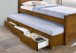 Granger Rustic Honey Wood Twin Captain's Bed with Trundle