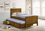 Granger Rustic Honey Wood Twin Captain's Bed with Trundle