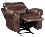 Granville Brown Microfiber Glider Manual Recliner