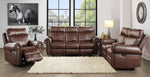 Granville Brown Microfiber Manual Recliner Loveseat