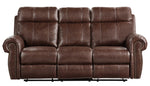 Granville Brown Microfiber Manual Recliner Sofa