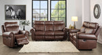 Granville Brown Microfiber Manual Recliner Sofa