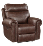 Granville Brown Polished Microfiber Power Recliner