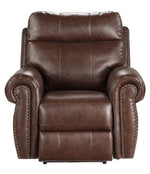 Granville Brown Polished Microfiber Power Recliner