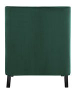 Grazioso Forest Green Velvet Fabric Accent Chair