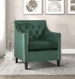 Grazioso Forest Green Velvet Fabric Accent Chair