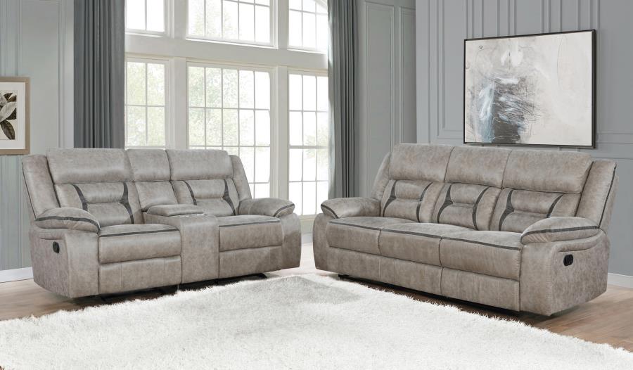 Greer 2-Pc Taupe Manual Recliner Sofa Set