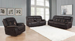 Greer 3-Pc Dark Brown Manual Recliner Sofa Set