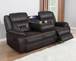 Greer Dark Brown Manual Recliner Sofa