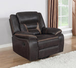 Greer Dark Brown Manual Swivel Rocker Recliner