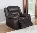 Greer Dark Brown Manual Swivel Rocker Recliner