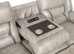 Greer Taupe Manual Recliner Sofa